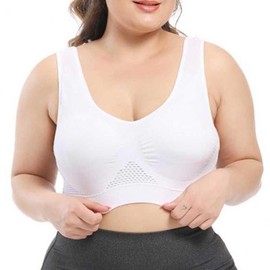 Women's Maternity Plus Size Wireless Bra Comfortable Nude/5XL