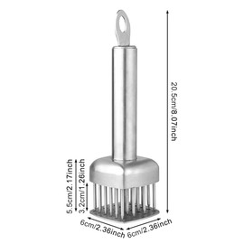 Meat Tenderiser Mallet,Meat Tenderizer Needle,Meat Hammer Tenderiser,Professional Blade Mallet Heavy Duty Cooking Tool,For Tenderizing And Pounding Steak,Beef Pork Chicken BBQ And Poultry(SIZE:1 pack)