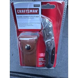 Craftsman Sears Craftsman Nos Folding Lockback Utility Knife 94845 Wood Grain Holster