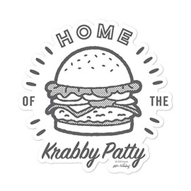 The Krusty Krab Home of The Krabby Patty Die Cut Sticker