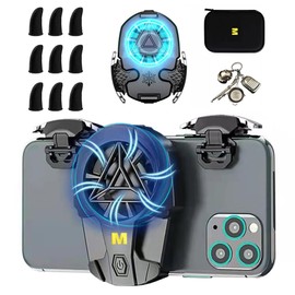 14 in 1 PUBG Mobile Phone Triggers with Cooling Fan, Controller with Cooler for Call of Duty/Rules of Survival