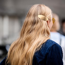 Mbsomnus Pack of 3 French Hair Clips 8 cm Hair Clips for Women Metal French Hair Clip Flat Clips Oval Hair Clip Gold Hair Clip Bun Automatic Hair Accessories for Women Girls All Hair Types