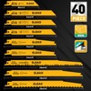 40-Piece Bi-Metal Reciprocating Saw Blade Set, Premium 4 & 6