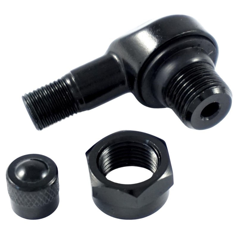 Felgenfactory 2x Motorcycle Aluminium Angle Valve Black 11.3 mm Valves
