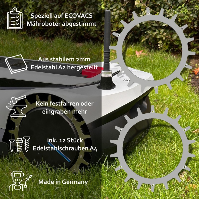 Spikes for Ecovacs Goat - Stainless Steel - Countersunk Screw