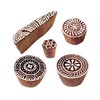 Crafty Pattern Finger and Round Wood Block Stamps (Set of