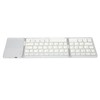 Foldable Bluetooth Keyboard 63 Keys Metal Ultra Thin Mini Folding