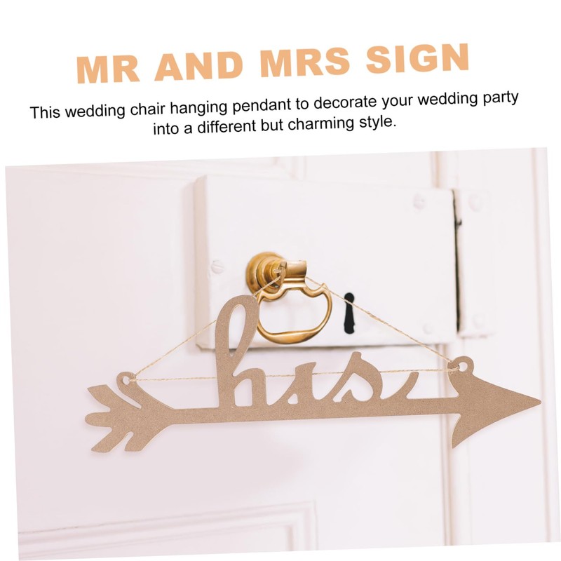 Mipcase 3sets His and Hers Wedding Chair Sign Decor for