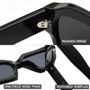 Polarized Retro Hexagon Sunglasses Men Women Trendy Oversized Square Chunky