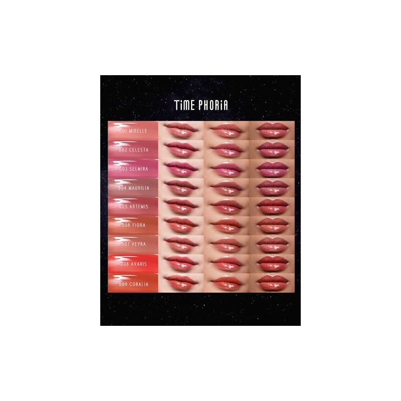 TIMEPHORIA Lunara Frost 3D Lip Gloss – Labial Brillante Voluminizador,