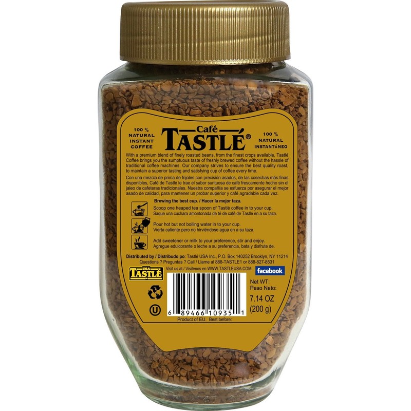 Cafe Tastle Gold Freeze Dried Instant Coffee, 7.14 Ounce