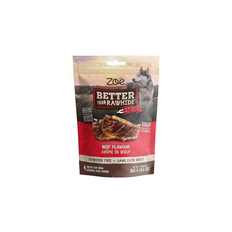 Zoë Better Than Rawhide BBQ Steak Dog Treats - Beef