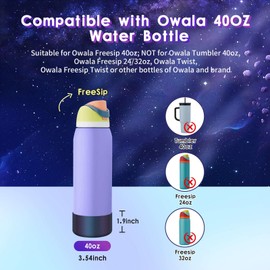 BKBY Chameleon Silicone Water Bottle Boot, Compatible with Owala 24oz 32oz 40oz, Gradient Matte Luster Cup Sleeve Bottom Cover for FreeSip, Twist, or Flip Stainless Steel Water Bottles