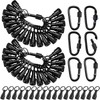 Threlaco 36 Pcs Upgraded Drill Bit Holder Keychain 1/4 Inch
