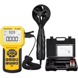 CMM 풍속계 HVAC Pro 휴대용 CFM 속도계 게이지 풍속 측정 최대/분/평균 846A 백라이트 포함 CMM 유량계 HVAC Pro Portable CFM Anemometer Wind Speed Meter with Max/Min/Avg Measurement 846A Backlight Included Air Flow Meter
