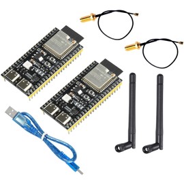 DUBEUYEW 2pcs ESP32-S3 DevKitC-1 N16R8 ESP32 S3 WROOM-1-N16R8 WiFi Module + 5.0 Bluetooth Internet Development Board with 2.4GHz Antenna and Data Cable