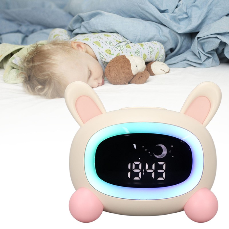 Kids Wake Clock Cartoon Kids Sleep Training Clock with Night