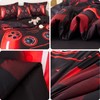 ASKOTU Gamer Twin Boys Bedding Set, Red Game Console Comforter