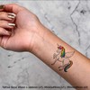 4 x 'Rainbow Unicorn' Temporary Tattoos - Water Resistant, Skin-Safe,