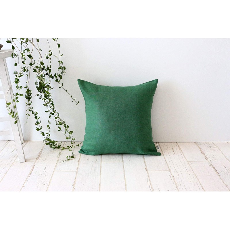 DDintex Natural Forest Cushion Cover, Lithuanian Linen, 23.6 x 23.6