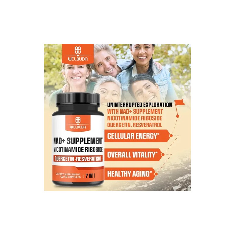 Nad Nicotinamida Resveratrol Curcuma Vegano Quercetina H90