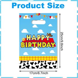 Wowhub 50 Pcs Toys Inspired Gift Bag for Toy Birthday Decorations, Toy Goodie Bags Party Favors for Kids Party Supplies