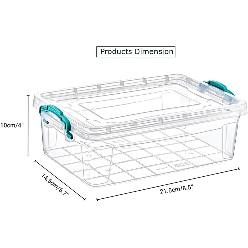 Best House Rectangle Multifunctional Clear Plastic Storage Boxes Containers with