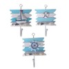 Yardwe 3 Pcs Nautical Wall Hooks Towel Robe Coat Hat
