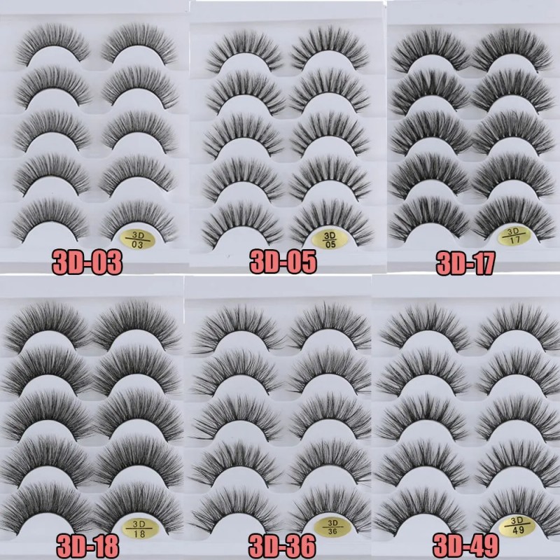 Pestañas Postizas 3d De Pelo Sintético Faux Mink