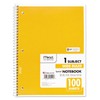 Mead Spiral Notebook, 1 Subject, Wide Ruled Paper, 100 Sheets,