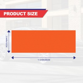 Compatible with 11.8" x 4" 3PCS Chevy Bowtie Emblem Logo Stickers Cut DIY Decals, 3 Pcs Universal Logo Overlay Orange