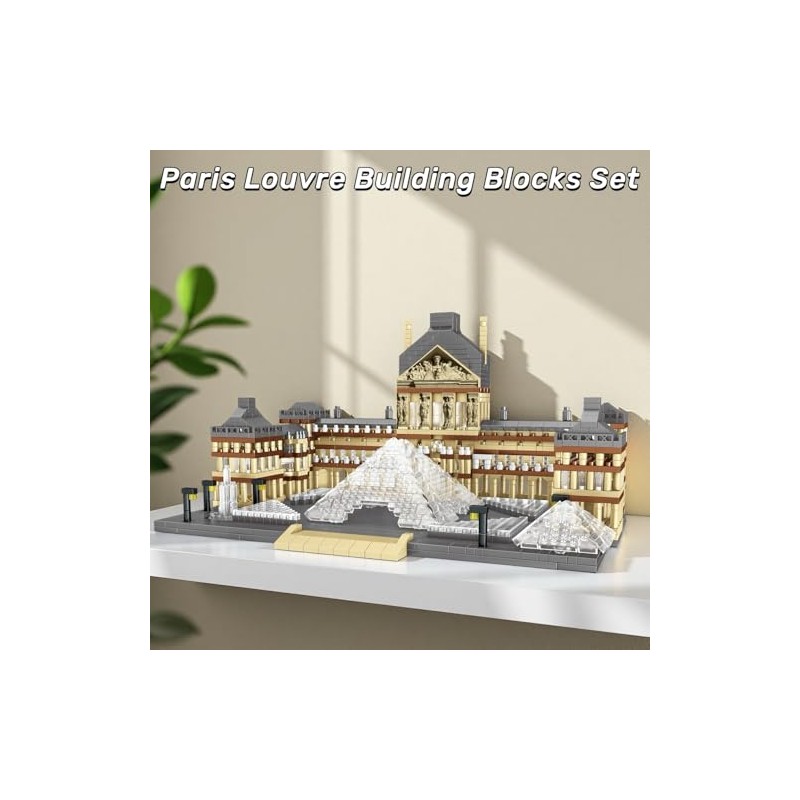 Architecture Louvre Micro Building Blocks Set（3377pcs） World Famous Landmarks Architecture