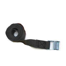 25mm*2m Ratchet Tie Down Straps, Heavy Duty Lashing Straps Adjustable Cam Buckle Tensioning Belts for Mounting on Bicycle Carriers Car Luggage Cargo Trailer - Black