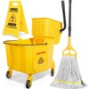 38 Qt Commercial Mop Bucket with Side Press Wringer on