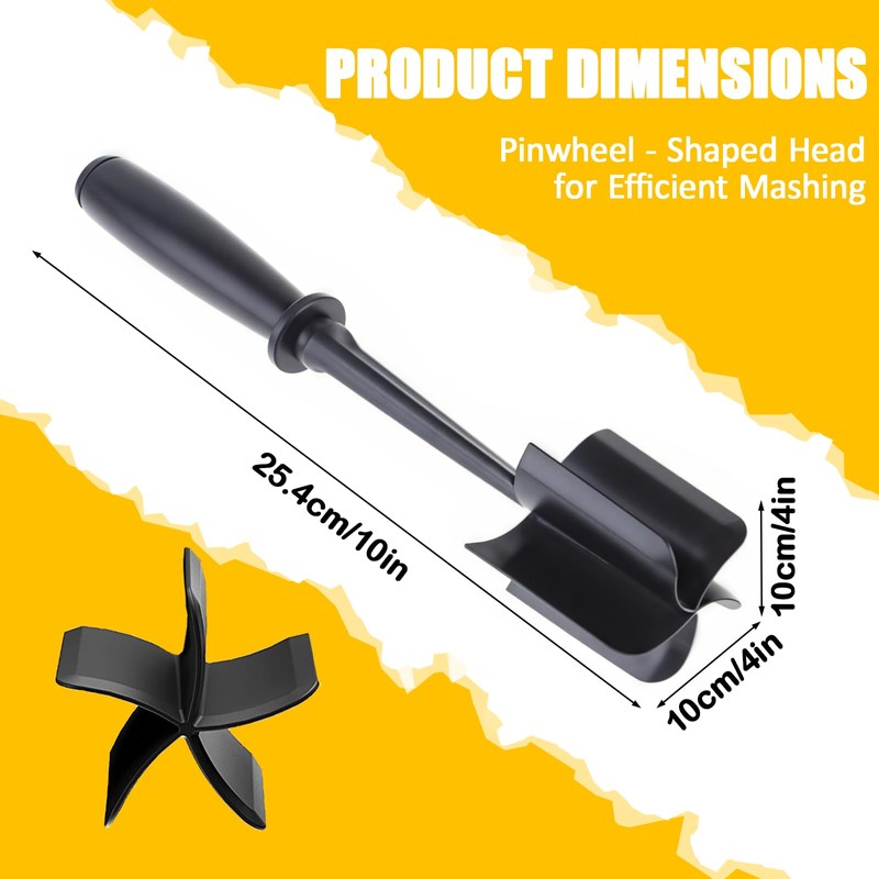 5-Blade Meat Chopper & Masher – Multi-Purpose Kitchen Tool for