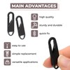 10pcs Black Metal Zipper Pulls Durable Replacement Zipper Tabs for