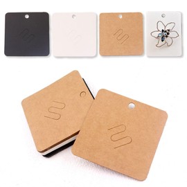 NIHENHAO 100Pcs/ Brooches Display Card Blank Kraft Paper-Tag Jewelry Packaging Card Small Business Sale Hang-Price-Tag Card
