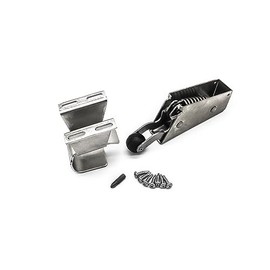 The Kason 1095 Stainless Steel Closer with 1094 Adjustable Stainless Steel Wide Hook, 7/8" to 1 5/8” Offset and Hardware KIT