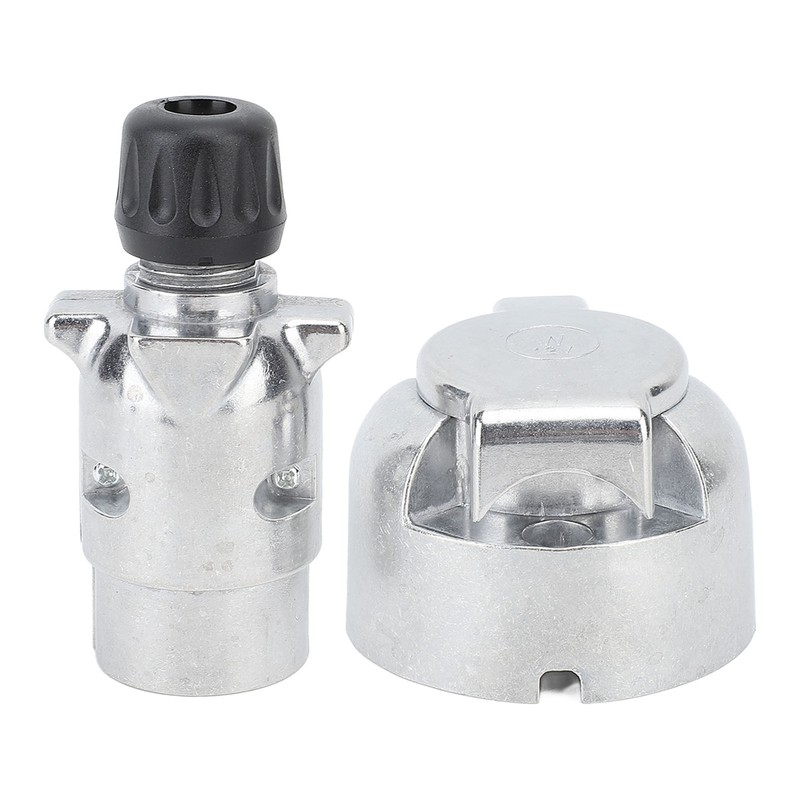 Trailer Plug Socket Kit Aluminum Alloy DC12V 7 Pin Plug
