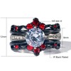ringheart Couple Rings Black Matching Ring 1.5ct AAA CZ Women