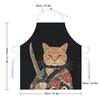 GTABVECT Japanese Samurai Cat Aprons Adjustable Aprons with Pockets Cooking