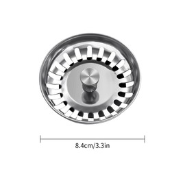 Luckious Stainless Steel Kitchen Sink Plugs, Sink Plug Replacement for Food and Hair Catcher - Effortless Drainage and Straining for a Clean and Tidy Kitchen!