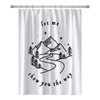 Careyoungs RV Shower Curtains Forest Mountain Happy Camper, Cloth Fabric