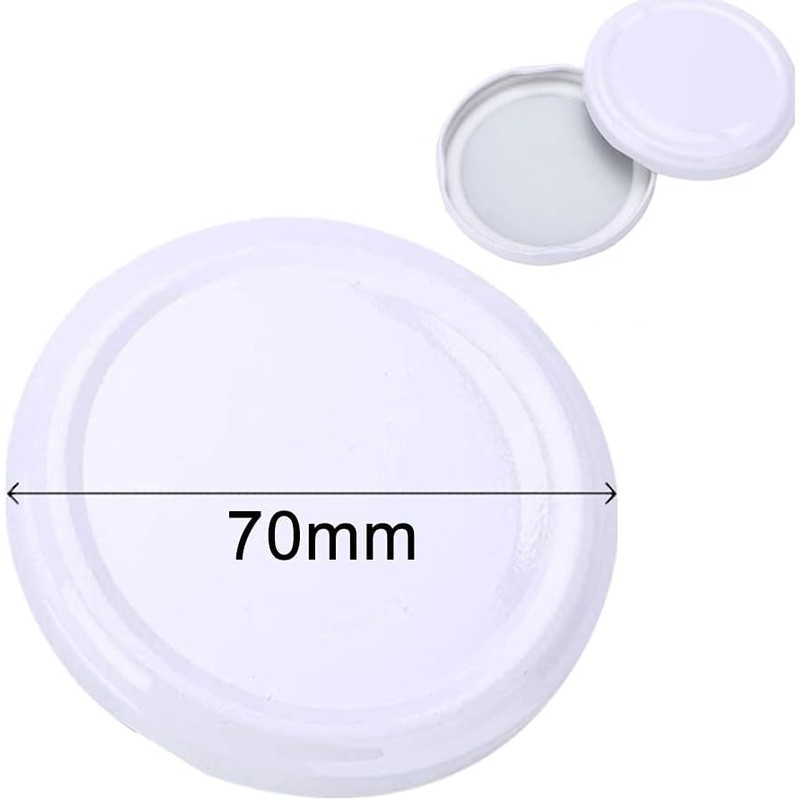 12 Pcs Jam Jars Polished Metal Twist-off Lids for Preserving