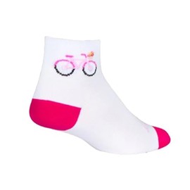 SockGuy Women's Bike Ride 2in Ankle Athletic Cycling/Running Socks, I Heart My Dog, Small-Medium