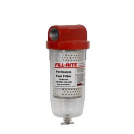 Fill-Rite F1810PC1 1" 18 GPM (68 LPM) 10 Micron Particulate Fuel Filter with Drain (Clear Bowl)