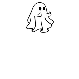 Calcomanía Fantasma Dedo Grosero Sticker Auto Suv Universal