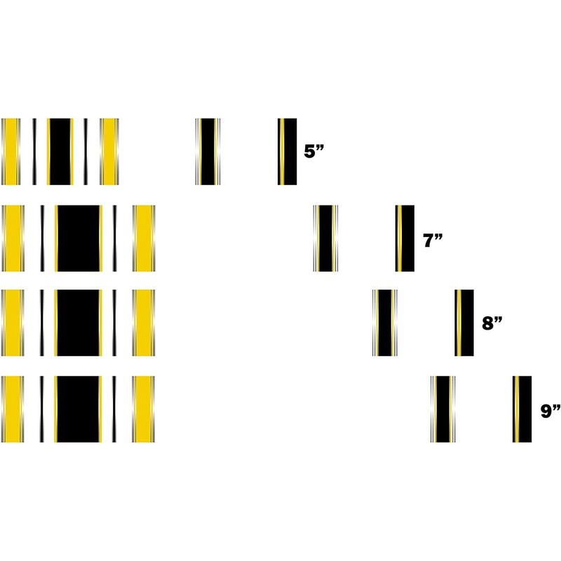 White Water Archery Non-Laminated Yellow Traditional 12 Crest Arrow Wraps