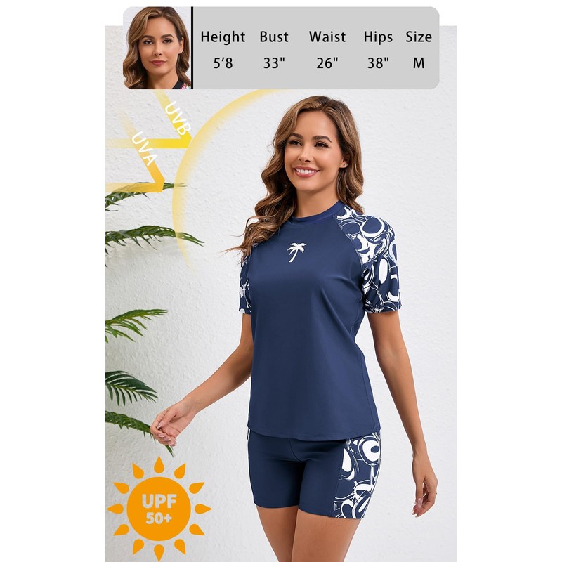 Halcurt - Traje de baño de dos piezas para mujer