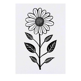 'Simple Daisy Flower' Temporary Tattoo - Water Resistant, Skin-Safe, Non-Toxic Transfer (TO00080579)